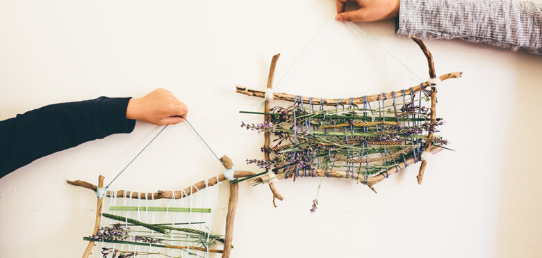 nature weaving for kids